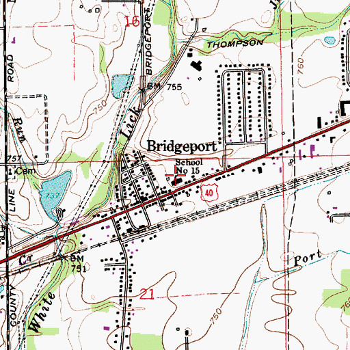 Topographic Map of School Number 15, IN