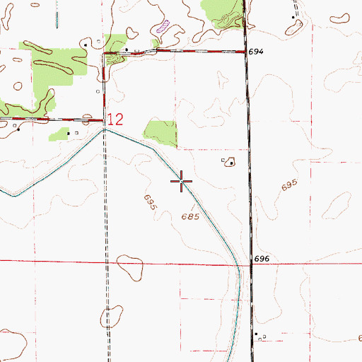 Topographic Map of Scipio Ditch, IN