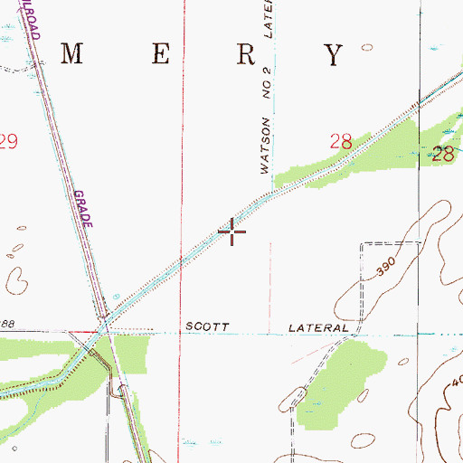 Topographic Map of Scott Ditch, IN