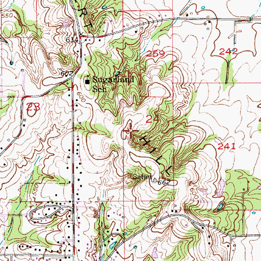 Topographic Map of Sefert Hill, IN