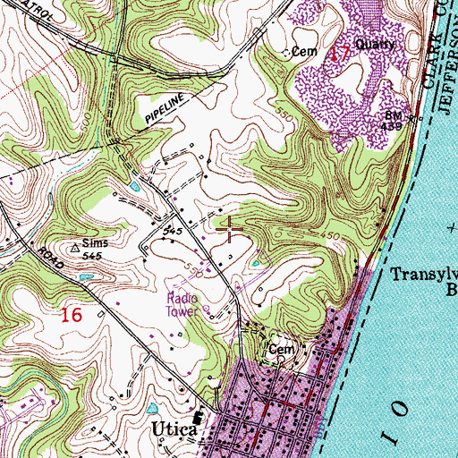 Topographic Map of Sevastopol School, IN