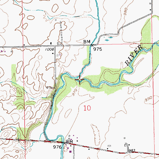 Topographic Map of Shankatank Creek, IN