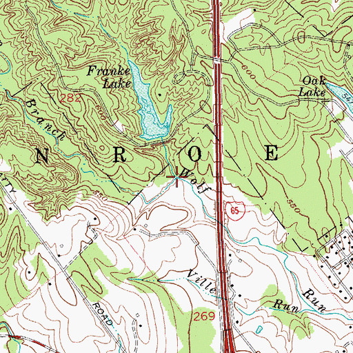 Topographic Map of Sheep Branch, IN