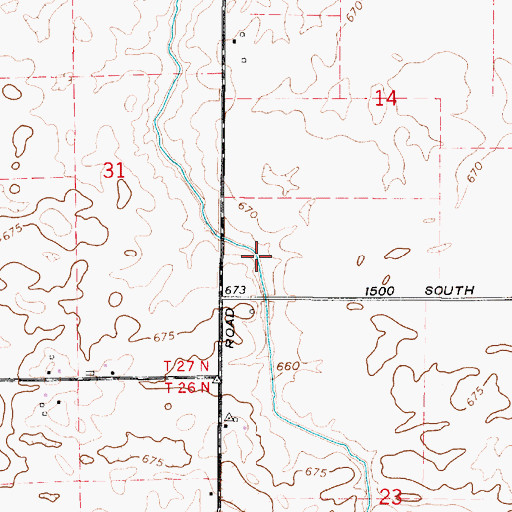 Topographic Map of Sheldon Ditch, IN