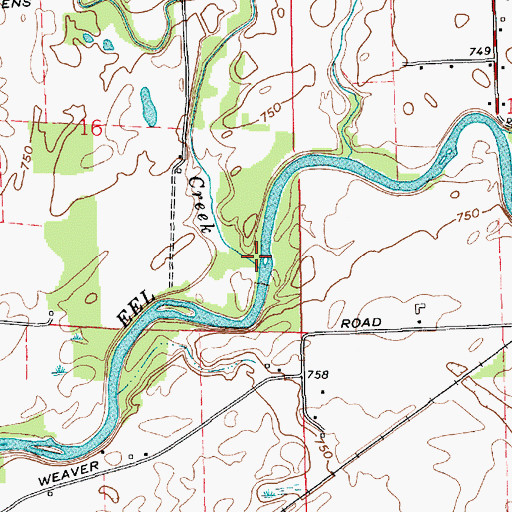 Topographic Map of Silver Creek, IN