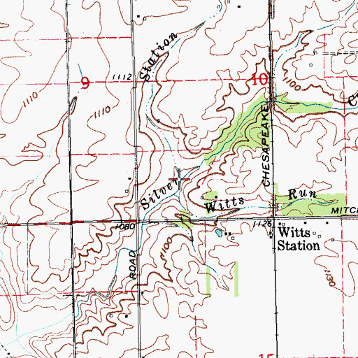 Topographic Map of Silver Station Brook, IN