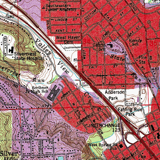 Topographic Map of Silvercrest Run, IN