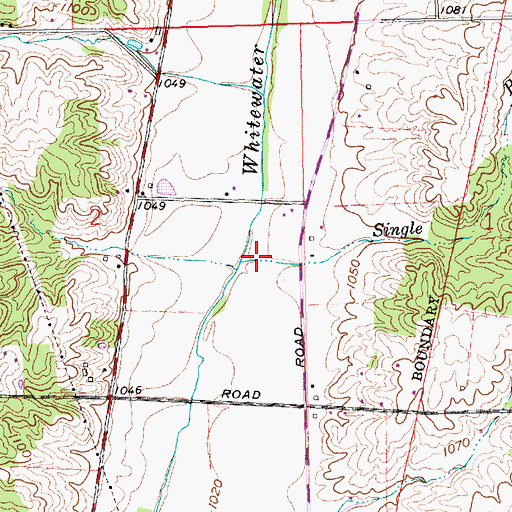 Topographic Map of Single Run, IN