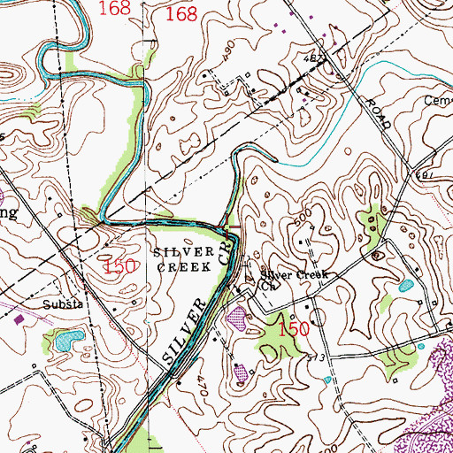 Topographic Map of Sinking Fork, IN