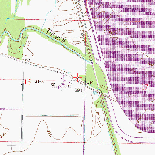 Topographic Map of Skelton, IN