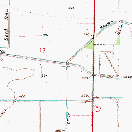 Topographic Map of Skelton Creek, IN