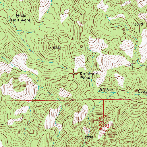 Topographic Map of Emigrant Pass, AZ