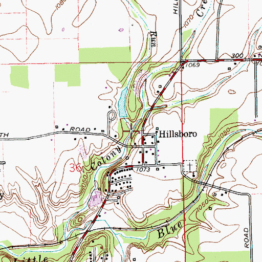 Topographic Map of Slo Run, IN