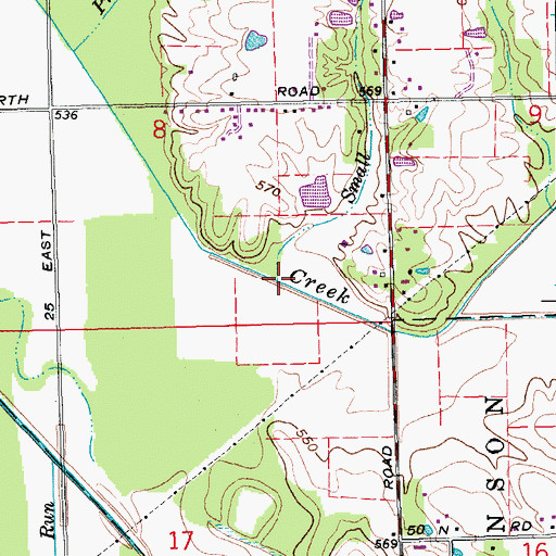 Topographic Map of Small Brook, IN