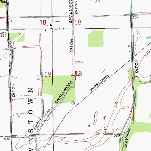 Topographic Map of Smallwood Ditch, IN