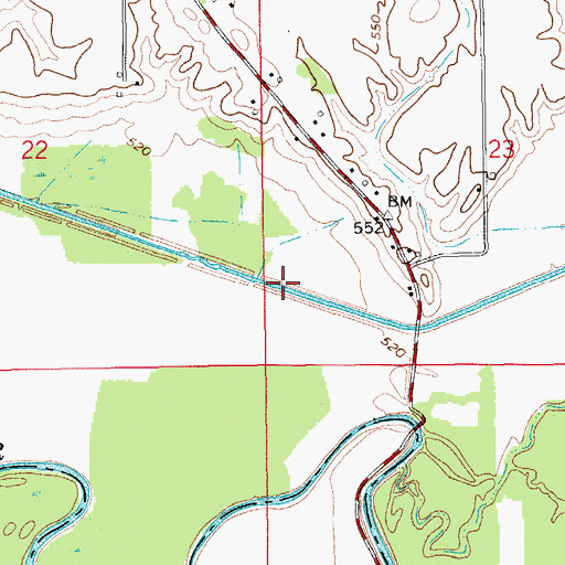 Topographic Map of Smart Ditch, IN
