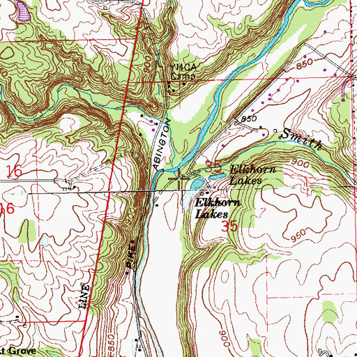 Topographic Map of Smith Creek, IN