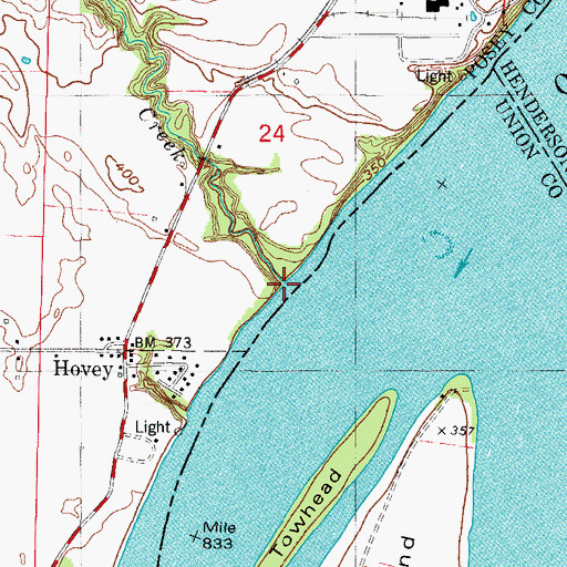 Topographic Map of Smith Creek, IN