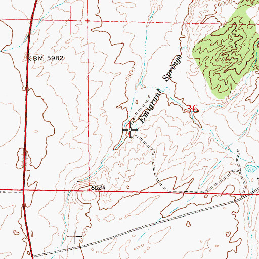 Topographic Map of Emigrant Springs, AZ