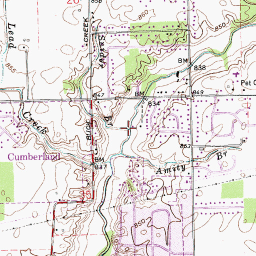 Topographic Map of Snider Branch, IN