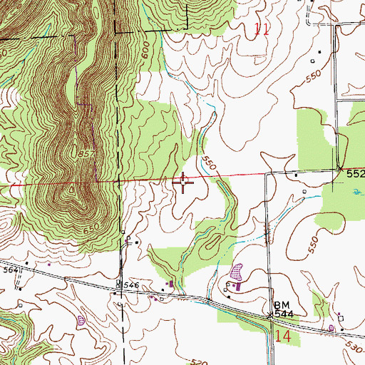 Topographic Map of Snyder Ditch, IN