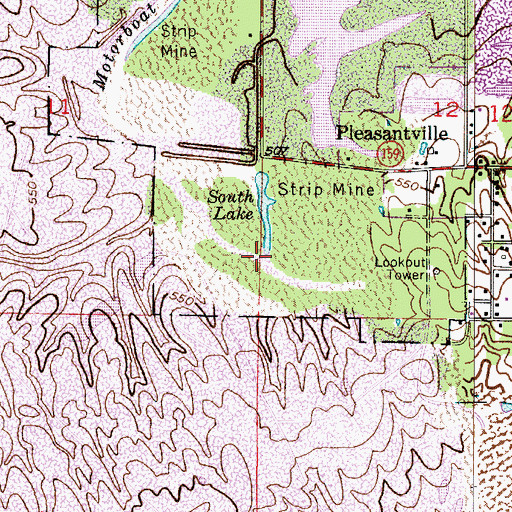 Topographic Map of South Lake, IN