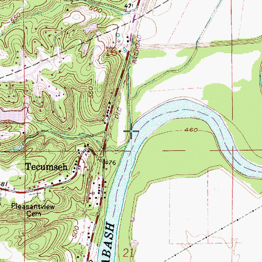 Topographic Map of South Salt Creek, IN