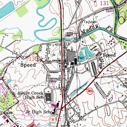 Topographic Map of Speed, IN
