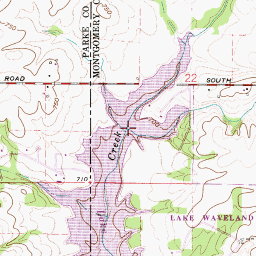 Topographic Map of Spencer Branch, IN