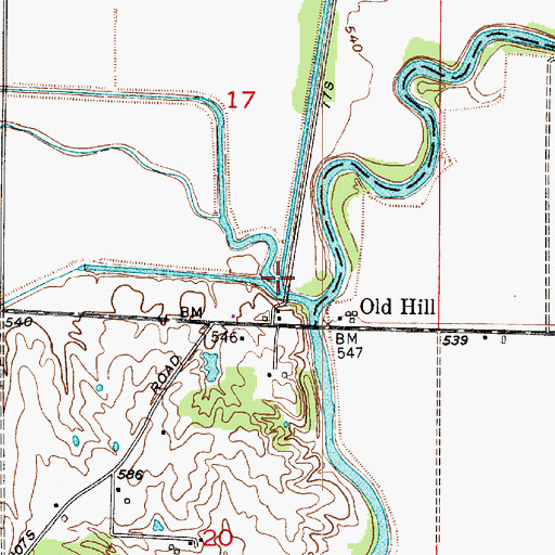 Topographic Map of Splunge Creek, IN