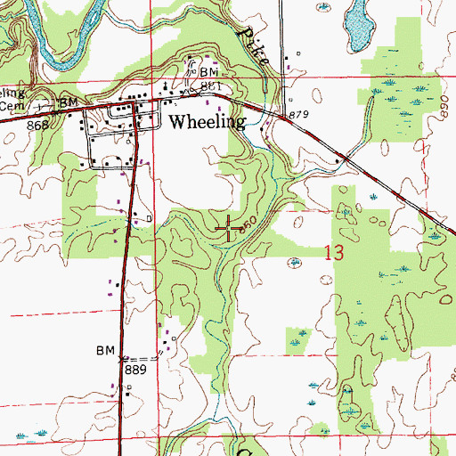 Topographic Map of Spoke Run, IN