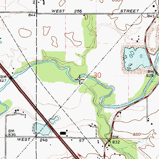 Topographic Map of Spring Creek, IN