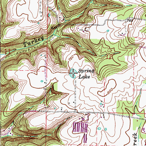 Topographic Map of Spring Lake, IN