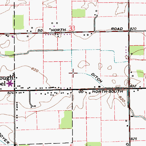 Topographic Map of Stahl Ditch, IN