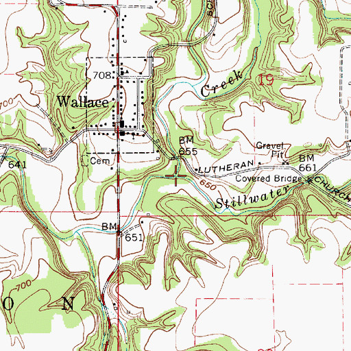 Topographic Map of Stillwater Creek, IN