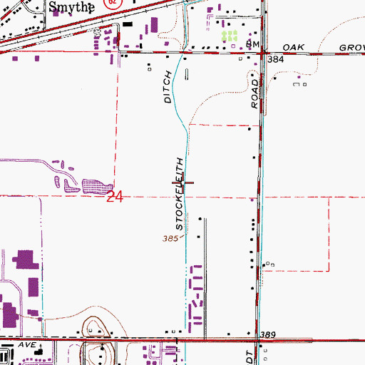 Topographic Map of Stockfleith Ditch, IN