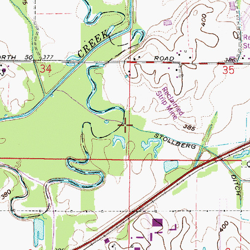 Topographic Map of Stollberg Ditch, IN