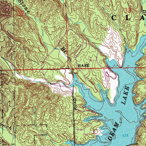 Topographic Map of Stone Branch, IN