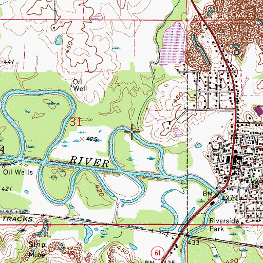 Topographic Map of Stone Coe Creek, IN