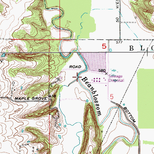 Topographic Map of Stout Creek, IN