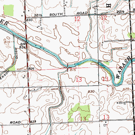 Topographic Map of Sullivan Ditch, IN
