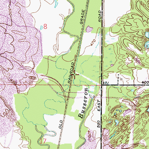 Topographic Map of Sulphur Creek, IN