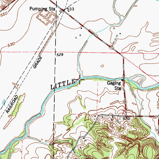 Topographic Map of Sunderland Branch, IN
