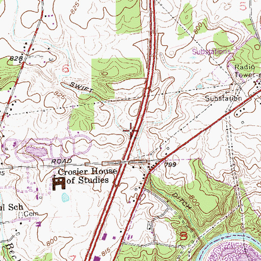 Topographic Map of Swift Ditch, IN