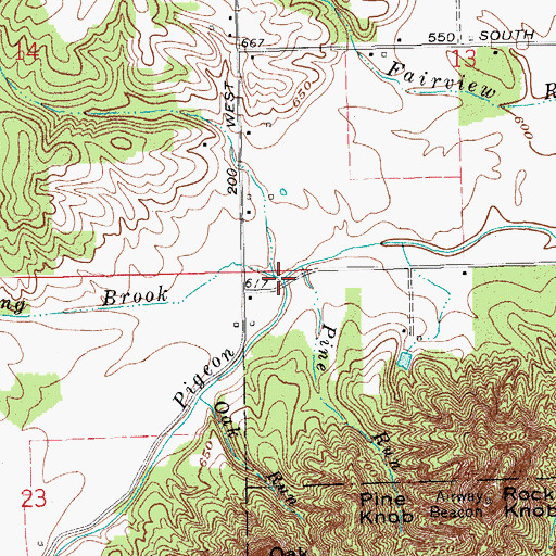 Topographic Map of Swing Brook, IN