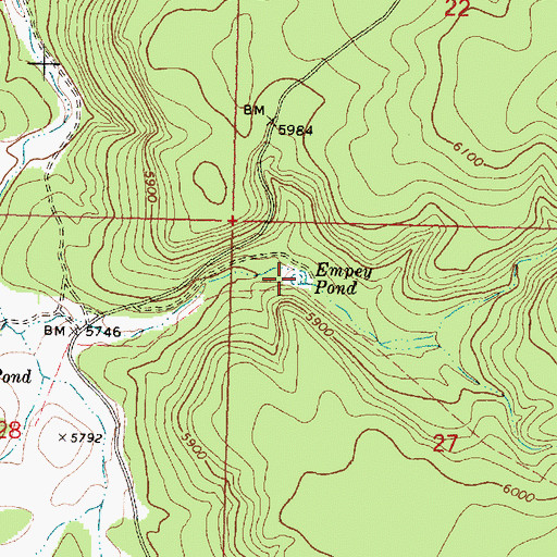 Topographic Map of Empey Pond, AZ
