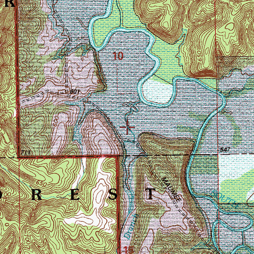 Topographic Map of Sycamore Branch, IN