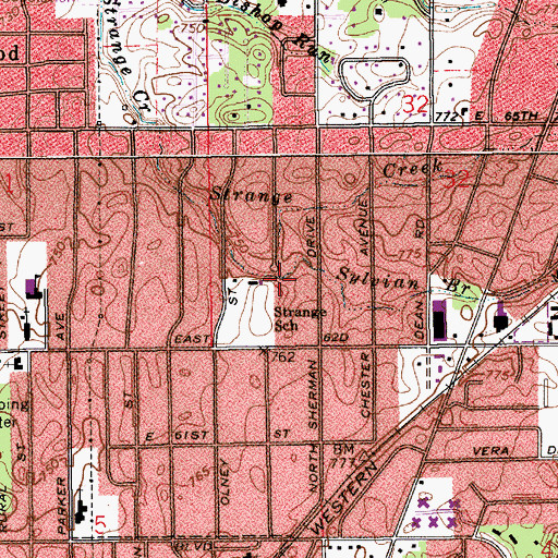 Topographic Map of Sylvian Branch, IN