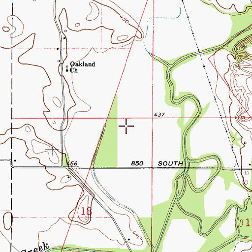 Topographic Map of Tanyard Branch, IN
