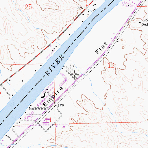 Topographic Map of Empire Flat, AZ